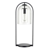 Bell Jar 28'' High 1-Light Desk Lamp - Matte Black