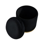 Raina Ottoman - Black