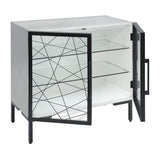 Checkmate Cabinet - Checkmate White and Mirror