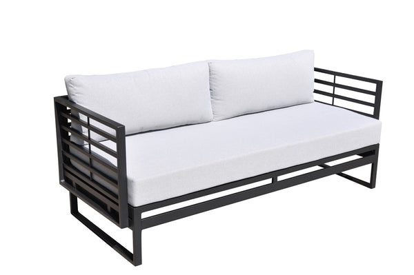 VIG Furniture Renava Wharf Outdoor Grey & Black Sofa Set VGGES0273