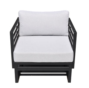VIG Furniture Renava Wharf Outdoor Grey & Black Sofa Set VGGES0273