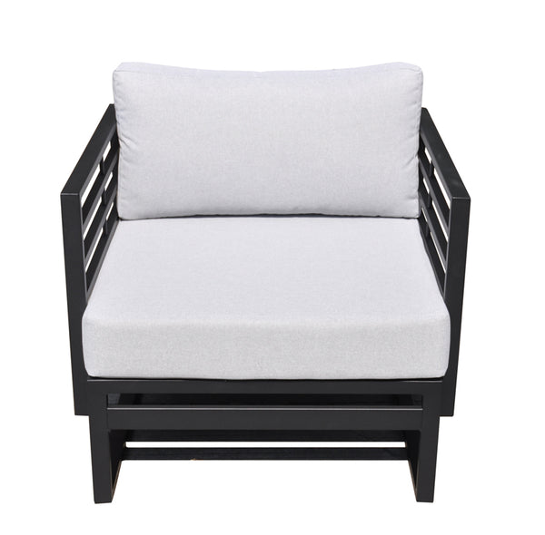 VIG Furniture Renava Wharf Outdoor Grey & Black Sofa Set VGGES0273