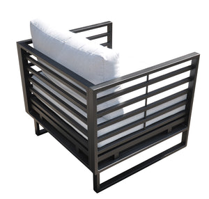 VIG Furniture Renava Wharf Outdoor Grey & Black Sofa Set VGGES0273