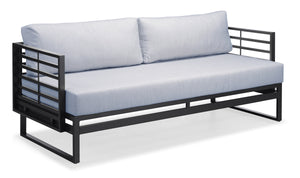 VIG Furniture Renava Wharf Outdoor Grey & Black Sofa Set VGGES0273
