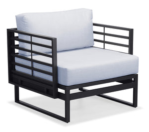 VIG Furniture Renava Wharf Outdoor Grey & Black Sofa Set VGGES0273
