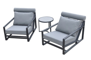 VIG Furniture Renava Boardwalk Outdoor Grey Lounge Chair Set VGGES0278-GRY