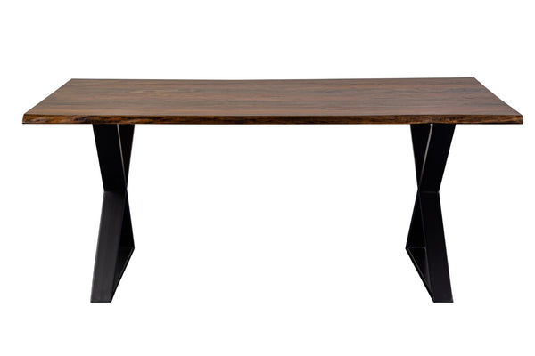 Porter Designs Manzanita Live Edge Solid Acacia Wood Natural Dining Table Brown 07-196-01-7240X-KIT