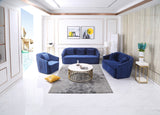 VIG Furniture Divani Casa Palomar Modern Blue Velvet & Brass Sofa Set VGVCS1811-BLU