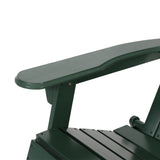 Malibu Outdoor Acacia Wood Adirondack Chair, Dark Green