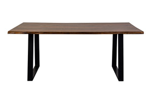 Porter Designs Manzanita Live Edge Solid Acacia Wood Natural Dining Table Brown 07-196-01-7240T-KIT