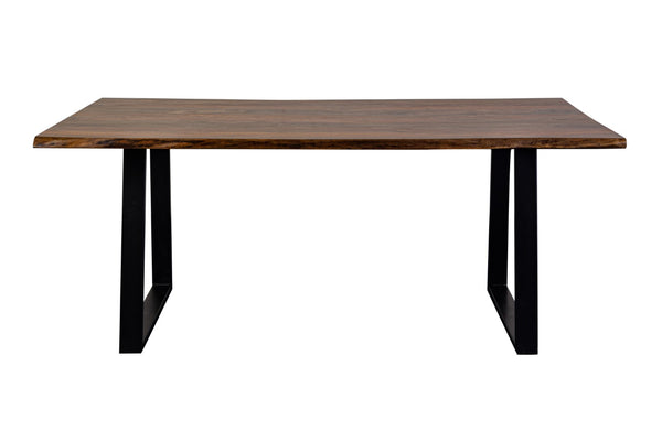 Porter Designs Manzanita Live Edge Solid Acacia Wood Natural Dining Table Brown 07-196-01-7240T-KIT