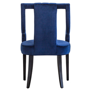 Viola Velvet Klismos Chair - Elegant Greek-Inspired Design with Black Birch Legs, Fully Assembled Style