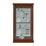Pulaski Furniture Lighted Sliding Door 5 Shelf Curio Cabinet in Cherry Brown 20485-PULASKI 20485-PULASKI