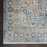 Nourison Silken Weave SLW02 Floral Machine Made Power-loomed Indoor Area Rug Blue/Ivory 10' x 13'4" 99446752451