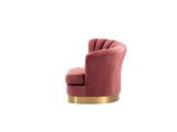 VIG Furniture Divani Casa Arvada Modern Pink Velvet Lounge Chair VGZAS40-1-PNK