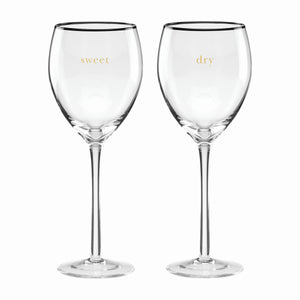 Kate Spade Cheers To Us Sweet & Dry Wine Glasses, Set of 2 895188