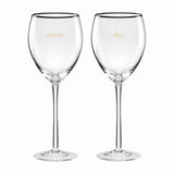Cheers To Us Sweet & Dry Wine Glasses, Set of 4