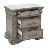 Pulaski Furniture Madison Ridge 3 Drawer Nightstand in Heritage Taupe P091140-PULASKI P091140-PULASKI