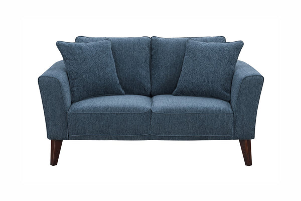 Porter Designs Percy Soft Microfiber Contemporary Loveseat Blue 01-33C-02-5311