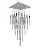 Bethel Chrome Chandelier in Metal & Crystal