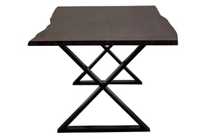 Porter Designs Manzanita Live Edge Solid Acacia Wood Natural Dining Table Gray 07-196-01-7030X-KIT