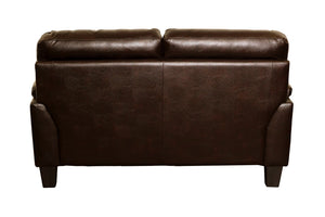 Porter Designs Alto Top Quality Leather Transitional Loveseat Brown 02-189C-02-3618