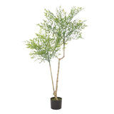 Purling 4' x 2.5' Artificial Heavenly Bamboo Nandina Tree, Green Noble House