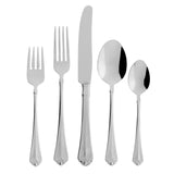 Juilliard 5 Piece Flatware Set for 1 - Elegant Stainless Steel, Dishwasher Safe, Lifetime Warranty!