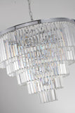 Bethel Chrome Chandelier in Metal & Crystal