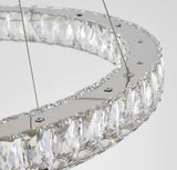 Bethel Chrome LED Chandelier in Metal & Crystal