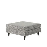 Fusion 170-C Transitional Cocktail Ottoman 170-C Faux Skin Carbon 38" Square Cocktail Ottoman