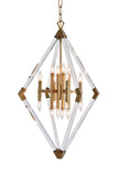 Bethel Antique Gold Chandelier in Metal & Acrylic