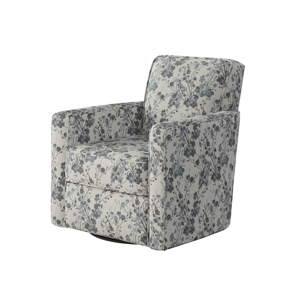 Fusion 402G-C Transitional Swivel Glider Chair 402G-C Freesia Denim Swivel Glider