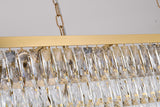 Bethel Gold Chandelier in Metal & Crystal