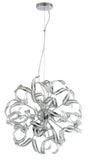 Bethel Chrome Chandelier in Metal & Crystal