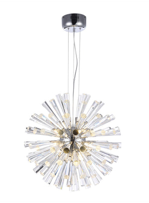 Bethel Chrome Chandelier in Crystal & Steel