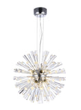 Bethel Chrome Chandelier in Crystal & Steel