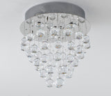 Bethel Chrome Semi Flush Mount in Iron & Crystal