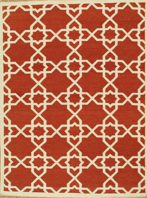 Pasargad Antique Kilim Collection Rust Lamb's Wool Area Rug SA-6138 9X12-PASARGAD