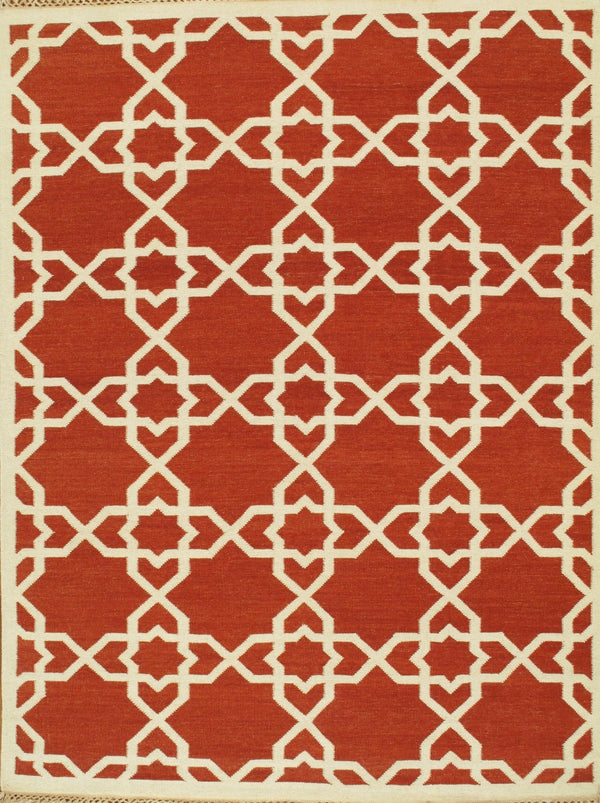 Pasargad Antique Kilim Collection Rust Lamb's Wool Area Rug SA-6138 9X12-PASARGAD