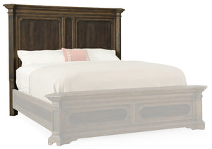 Hooker Furniture Hill Country Traditional-Formal Woodcreek 5/0 Mansion Headboard in Hardwood and Poplar Solids with White Oak Veneers with Resin 5960-90251-MULTI