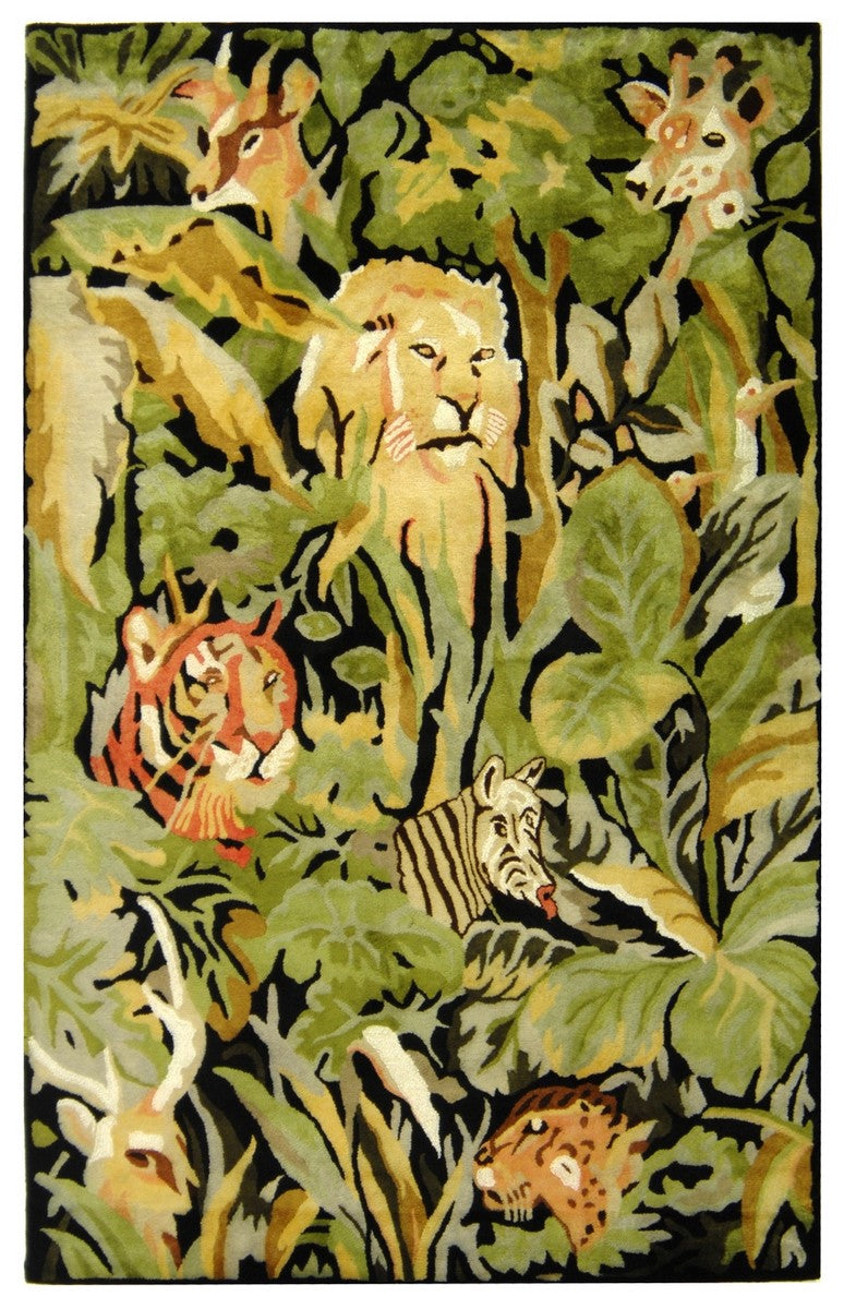 Safari Collection Rug Safari SAF829 Wool Pile Rug - Luxurious Softness and Timeless Design f