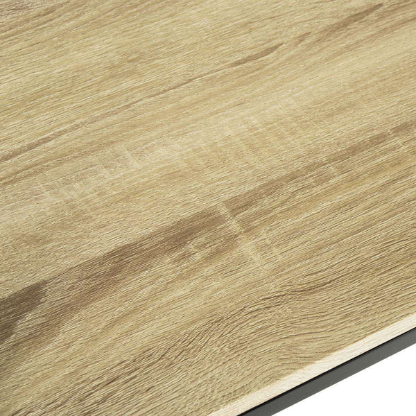 Aba Modular Writing Desk with Open & Closed Shelving, Stylish Black MDF & Iron Design, 46"W