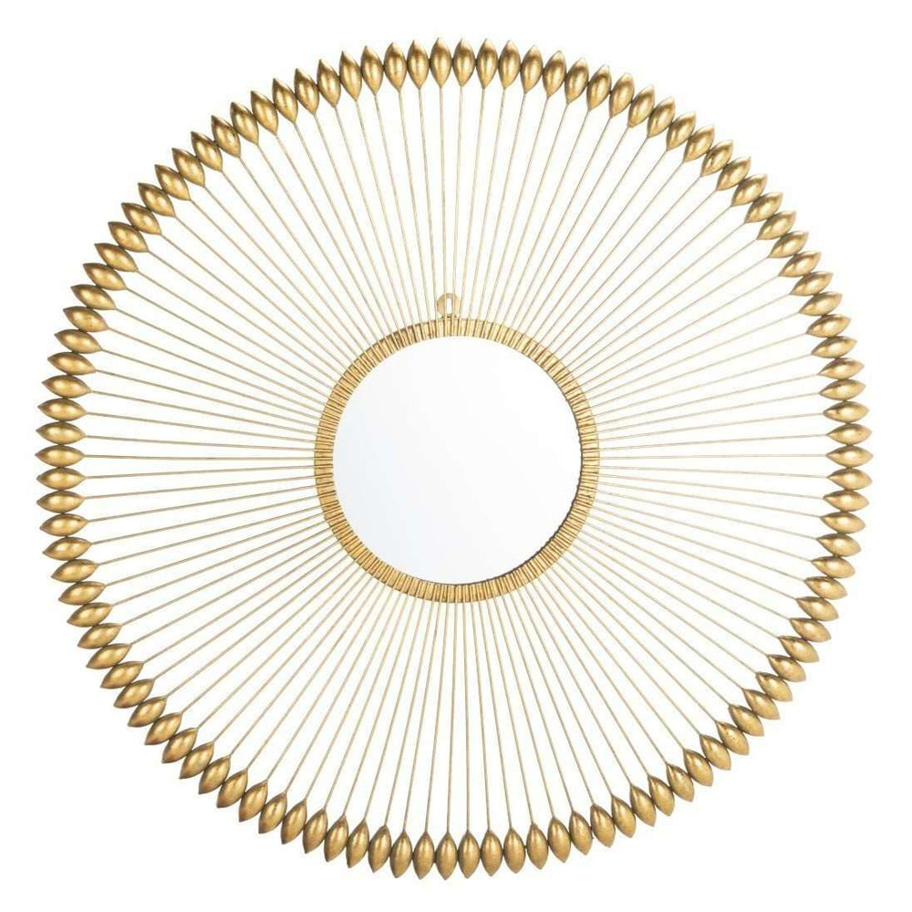 Abbey Gold Iron Mirror - Elegant 41"x40" Design to Enhance Your Home Decor and Illuminate Spaces