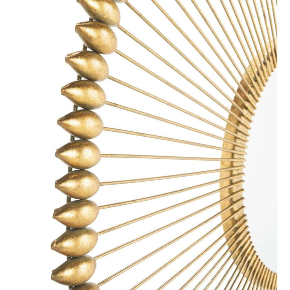 Abbey Gold Iron Mirror - Elegant 41"x40" Design to Enhance Your Home Decor and Illuminate Spaces