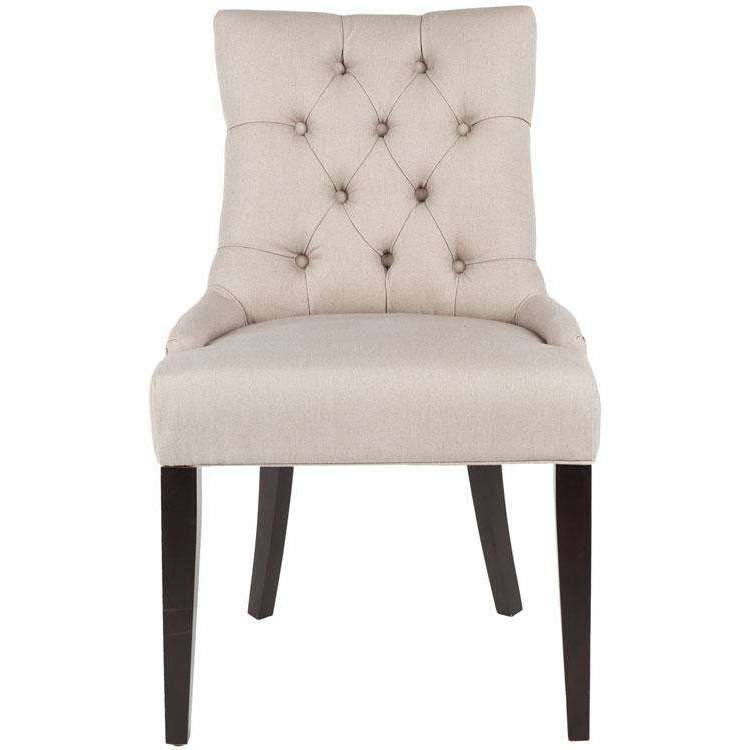 Abby 19"H Luxe Tufted Dining Chairs with Silver Nail Heads - Chic Modern Style Set of 2