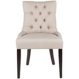 Abby 19''H Tufted Side Chairs Silver Nail Heads - Set of 2