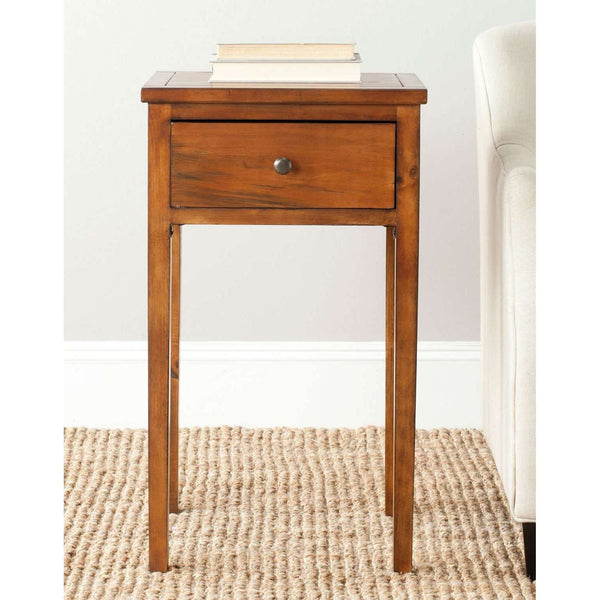 Abel Craftsman Style Nightstand with Ample Storage Drawer for Living Room and Bedroom Charm