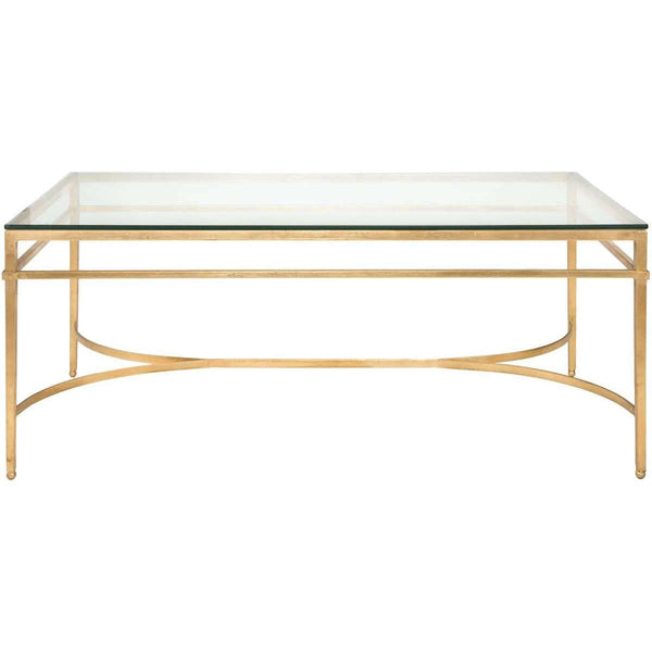 Abelard Glass Cocktail Table - Elegant Metal Craft with High-Quality Tempered Glass for Your Home