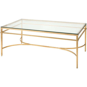 Abelard Glass Cocktail Table - Elegant Metal Craft with High-Quality Tempered Glass for Your Home